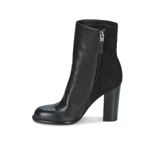 Sam Edelman Reyes Black Leather Suede Women's Boot - Picture 3 of 5